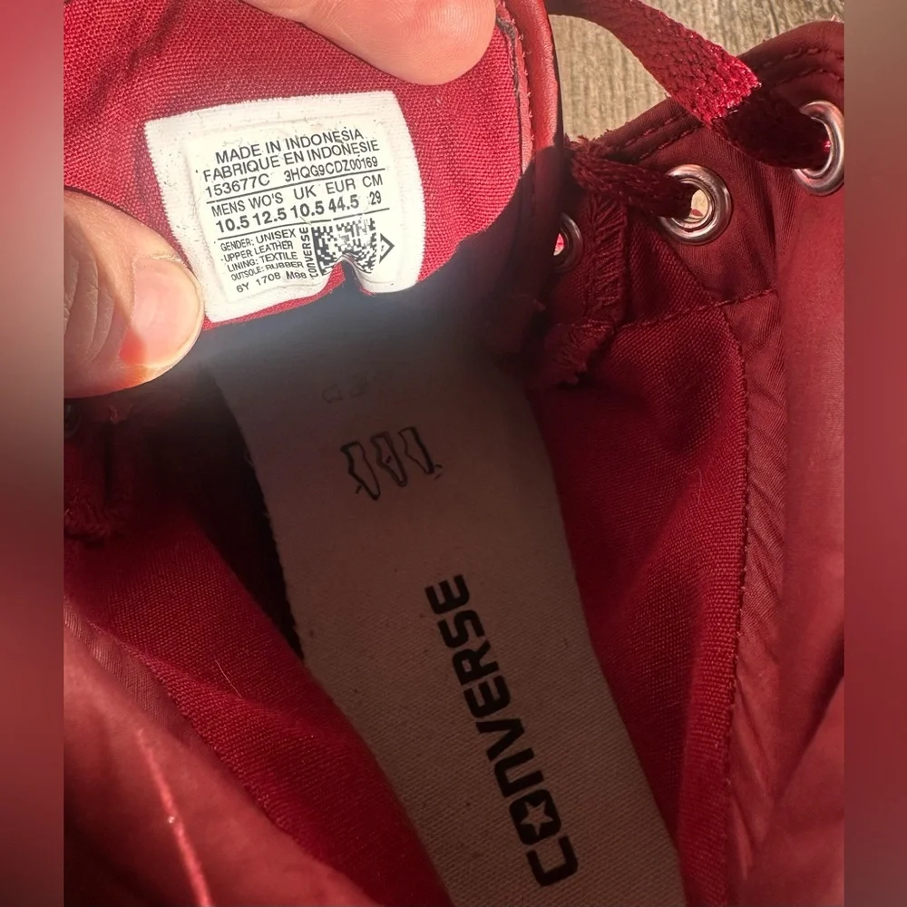 Converse Maroon High-Top Sneakers - Picture 6 of 8